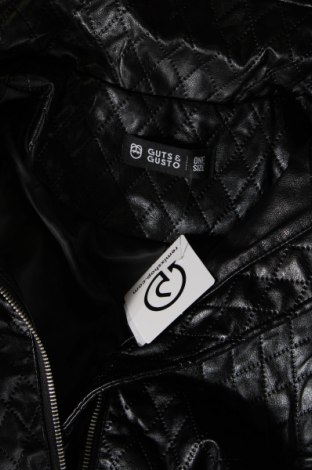 Γυναικείο δερμάτινο μπουφάν Guts & Gusto, Μέγεθος L, Χρώμα Μαύρο, Τιμή 16,43 €