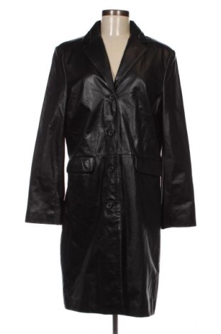 Γυναικείο δερμάτινο μπουφάν Hennes, Μέγεθος L, Χρώμα Μαύρο, Τιμή 53,61 €