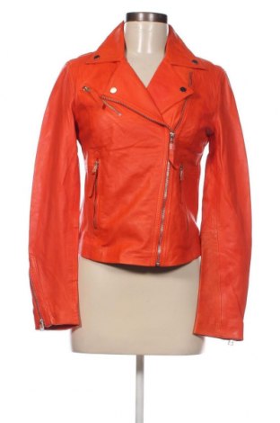 Dámska kožená bunda  Isaco & Kawa, Veľkosť S, Farba Oranžová, Cena  85,98 €