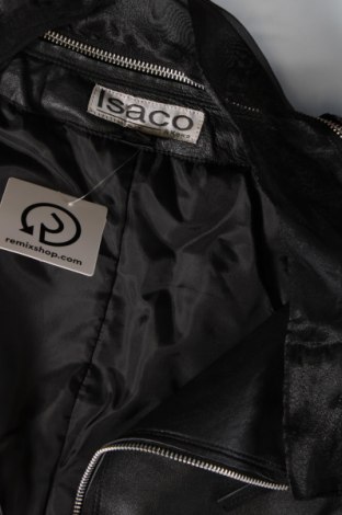 Дамско кожено яке Isaco & Kawa, Размер XXL, Цвят Черен, Цена 253,98 лв.