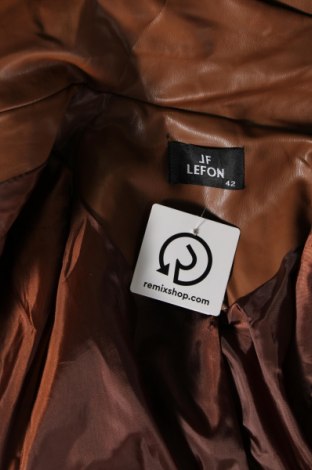 Γυναικείο δερμάτινο μπουφάν Lefon, Μέγεθος L, Χρώμα Καφέ, Τιμή 7,35 €