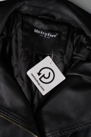 Γυναικείο δερμάτινο μπουφάν Metrofive, Μέγεθος S, Χρώμα Μαύρο, Τιμή 30,93 €