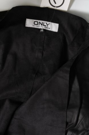 Γυναικείο δερμάτινο μπουφάν ONLY, Μέγεθος S, Χρώμα Μαύρο, Τιμή 11,84 €