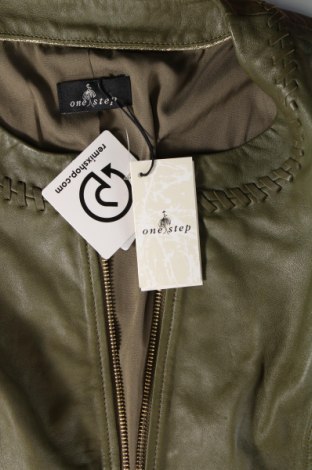 Dámska kožená bunda  One Step, Veľkosť M, Farba Zelená, Cena  270,14 €