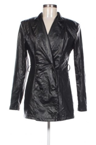 Γυναικείο δερμάτινο μπουφάν SHEIN, Μέγεθος S, Χρώμα Μαύρο, Τιμή 21,52 €