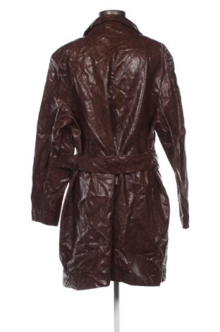 Дамско кожено яке SHEIN, Размер 4XL, Цвят Кафяв, Цена 25,48 лв.