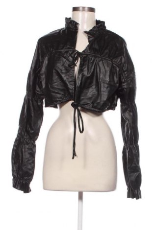 Γυναικείο δερμάτινο μπουφάν SHEIN, Μέγεθος M, Χρώμα Μαύρο, Τιμή 24,55 €