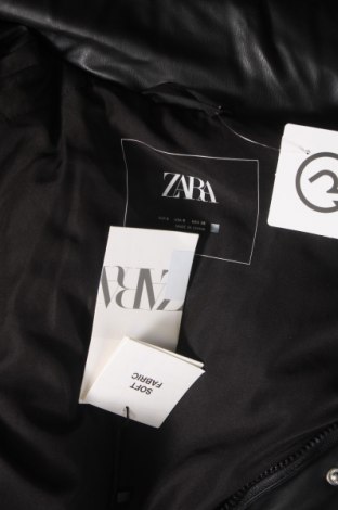 Дамско кожено яке Zara, Размер S, Цвят Черен, Цена 82,00 лв.