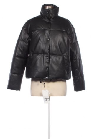 Γυναικείο δερμάτινο μπουφάν Zara, Μέγεθος S, Χρώμα Μαύρο, Τιμή 42,27 €