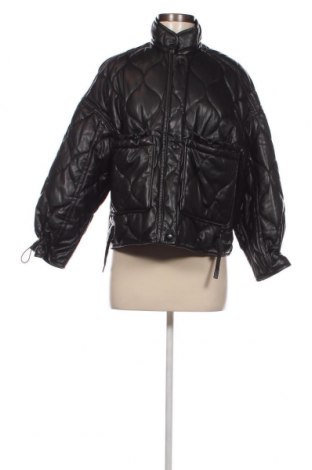 Дамско кожено яке Zara, Размер XS, Цвят Черен, Цена 49,20 лв.