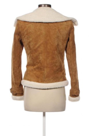 Дамско кожено яке Zara, Размер XS, Цвят Кафяв, Цена 64,00 лв.