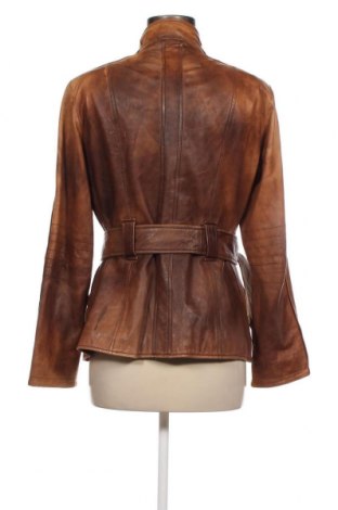 Дамско кожено яке Zara, Размер XL, Цвят Бежов, Цена 64,00 лв.