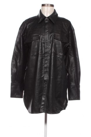 Дамско кожено яке Zara, Размер M, Цвят Черен, Цена 24,65 лв.