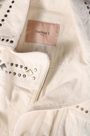 Γυναικείο μπουφάν TWINSET, Μέγεθος M, Χρώμα Εκρού, Τιμή 67,42 €
