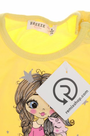 Детска блуза Breeze, Размер 6-9m/ 68-74 см, Цвят Жълт, Цена 12,00 лв.