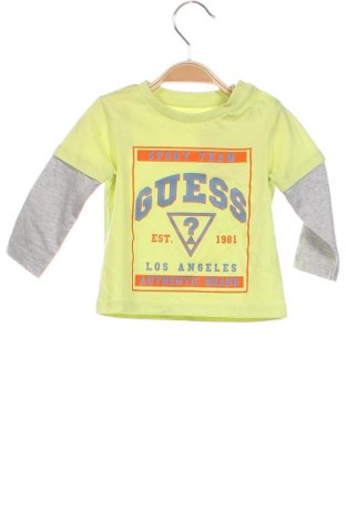Dziecięca bluzka Guess, Rozmiar 3-6m/ 62-68 cm, Kolor Zielony, Cena 92,44 zł