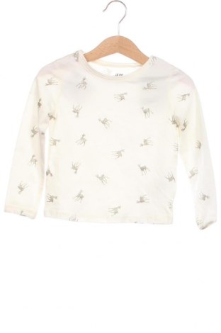 Детска блуза H&M, Размер 18-24m/ 86-98 см, Цвят Бял, Цена 10,26 лв.
