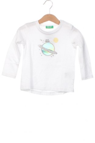Kinder Shirt United Colors Of Benetton, Größe 12-18m/ 80-86 cm, Farbe Weiß, Preis 9,69 €