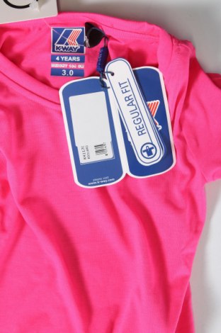 Kinder T-Shirt K.way, Größe 3-4y/ 104-110 cm, Farbe Rosa, Preis 10,95 €
