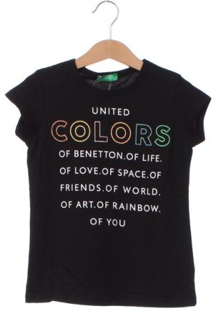 Παιδικό μπλουζάκι United Colors Of Benetton, Μέγεθος 4-5y/ 110-116 εκ., Χρώμα Μαύρο, Τιμή 6,39 €