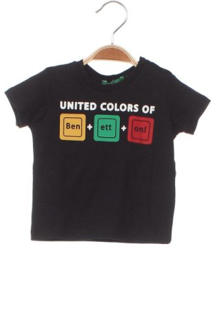 Gyerek póló United Colors Of Benetton, Méret 3-6m / 62-68 cm, Szín Fekete, Ár 2 474 Ft