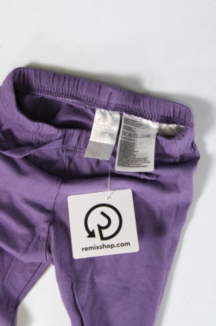 Детски панталон H&M, Размер 3-6m/ 62-68 см, Цвят Лилав, Цена 15,64 лв.