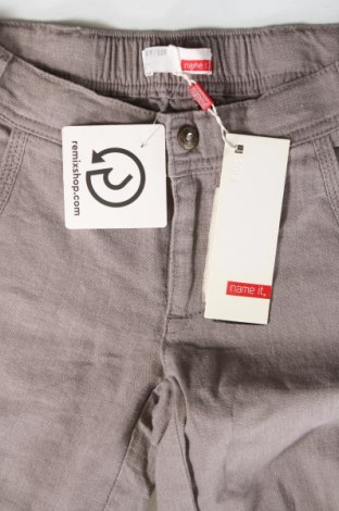 Pantaloni pentru copii Name It, Mărime 5-6y/ 116-122 cm, Culoare Gri, Preț 97,96 Lei