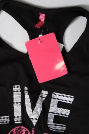 Μπλουζάκι αμάνικο παιδικό Lina Pink, Μέγεθος 11-12y/ 152-158 εκ., Χρώμα Μαύρο, Τιμή 10,72 €