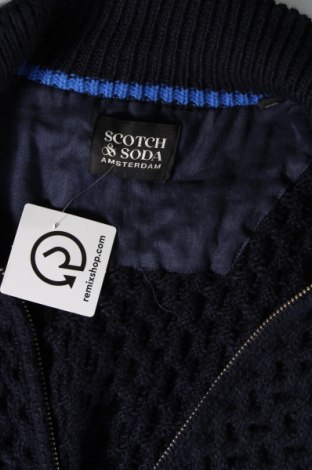 Jachetă tricotată de bărbați Scotch & Soda, Mărime M, Culoare Albastru, Preț 358,13 Lei