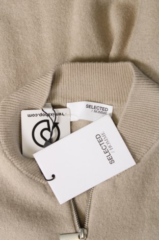 Jachetă tricotată de bărbați Selected Homme, Mărime L, Culoare Bej, Preț 269,74 Lei