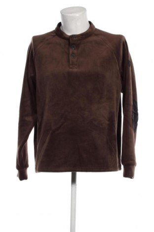Мъжка поларена блуза Guess, Размер L, Цвят Кафяв, Цена 61,11 лв.