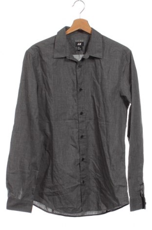 Мъжка риза H&M, Размер M, Цвят Сив, Цена 7,25 лв.