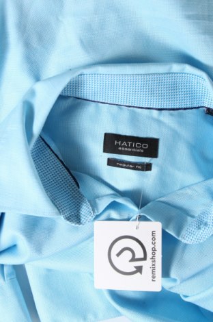 Ανδρικό πουκάμισο Hatico, Μέγεθος L, Χρώμα Μπλέ, Τιμή 17,94 €