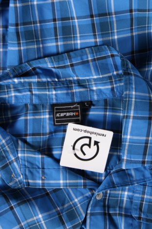 Ανδρικό πουκάμισο Icepeak, Μέγεθος L, Χρώμα Μπλέ, Τιμή 21,03 €