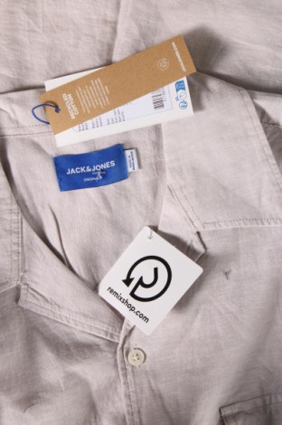 Ανδρικό πουκάμισο Jack & Jones, Μέγεθος L, Χρώμα  Μπέζ, Τιμή 17,53 €