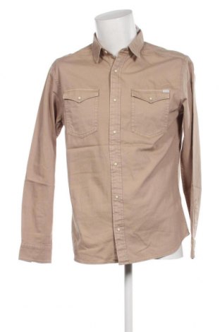 Ανδρικό πουκάμισο Jack & Jones, Μέγεθος L, Χρώμα  Μπέζ, Τιμή 21,03 €