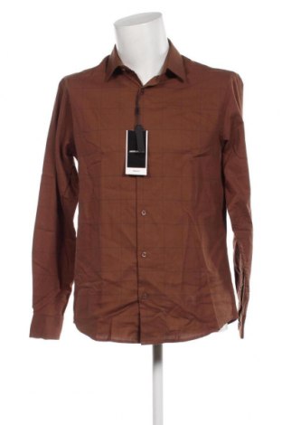 Ανδρικό πουκάμισο Jack & Jones PREMIUM, Μέγεθος L, Χρώμα Καφέ, Τιμή 18,93 €