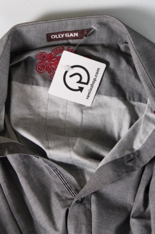 Herrenhemd Olly Gan, Größe L, Farbe Grau, Preis € 3,83