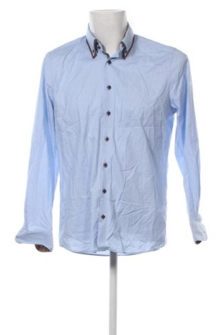 Ανδρικό πουκάμισο Olymp, Μέγεθος L, Χρώμα Μπλέ, Τιμή 23,40 €