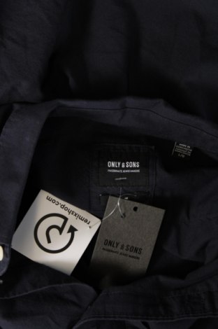 Ανδρικό πουκάμισο Only & Sons, Μέγεθος L, Χρώμα Μπλέ, Τιμή 12,09 €