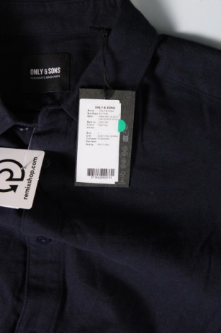 Herrenhemd Only & Sons, Größe L, Farbe Blau, Preis 9,72 €