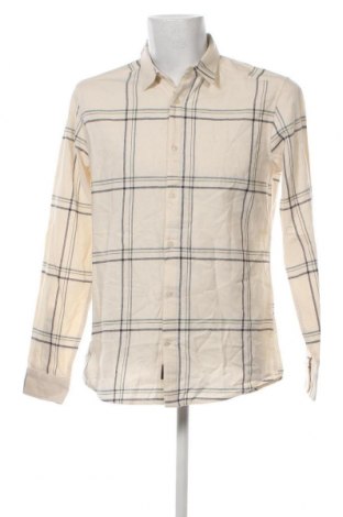 Ανδρικό πουκάμισο Only & Sons, Μέγεθος L, Χρώμα Εκρού, Τιμή 19,21 €