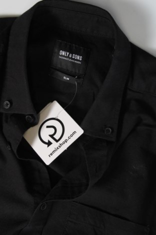 Мъжка риза Only & Sons, Размер XS, Цвят Черен, Цена 9,66 лв.