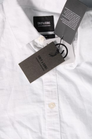 Ανδρικό πουκάμισο Only & Sons, Μέγεθος S, Χρώμα Λευκό, Τιμή 14,23 €