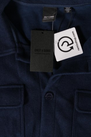 Herrenhemd Only & Sons, Größe L, Farbe Blau, Preis € 9,48