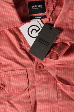 Herrenhemd Only & Sons, Größe L, Farbe Rot, Preis 12,80 €