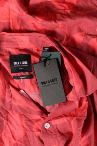 Ανδρικό πουκάμισο Only & Sons, Μέγεθος L, Χρώμα Κόκκινο, Τιμή 11,86 €