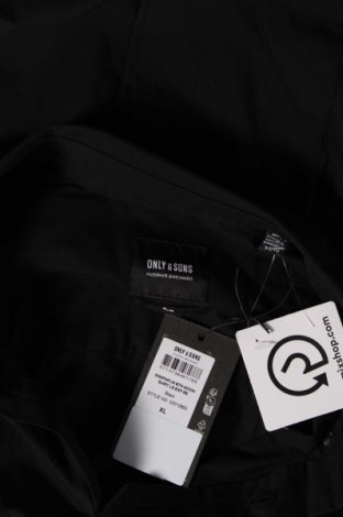 Мъжка риза Only & Sons, Размер XL, Цвят Черен, Цена 46,00 лв.