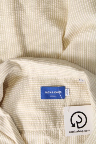 Herrenhemd Originals By Jack & Jones, Größe L, Farbe Beige, Preis 14,02 €