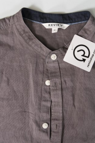 Мъжка риза Review, Размер M, Цвят Сив, Цена 41,04 лв.